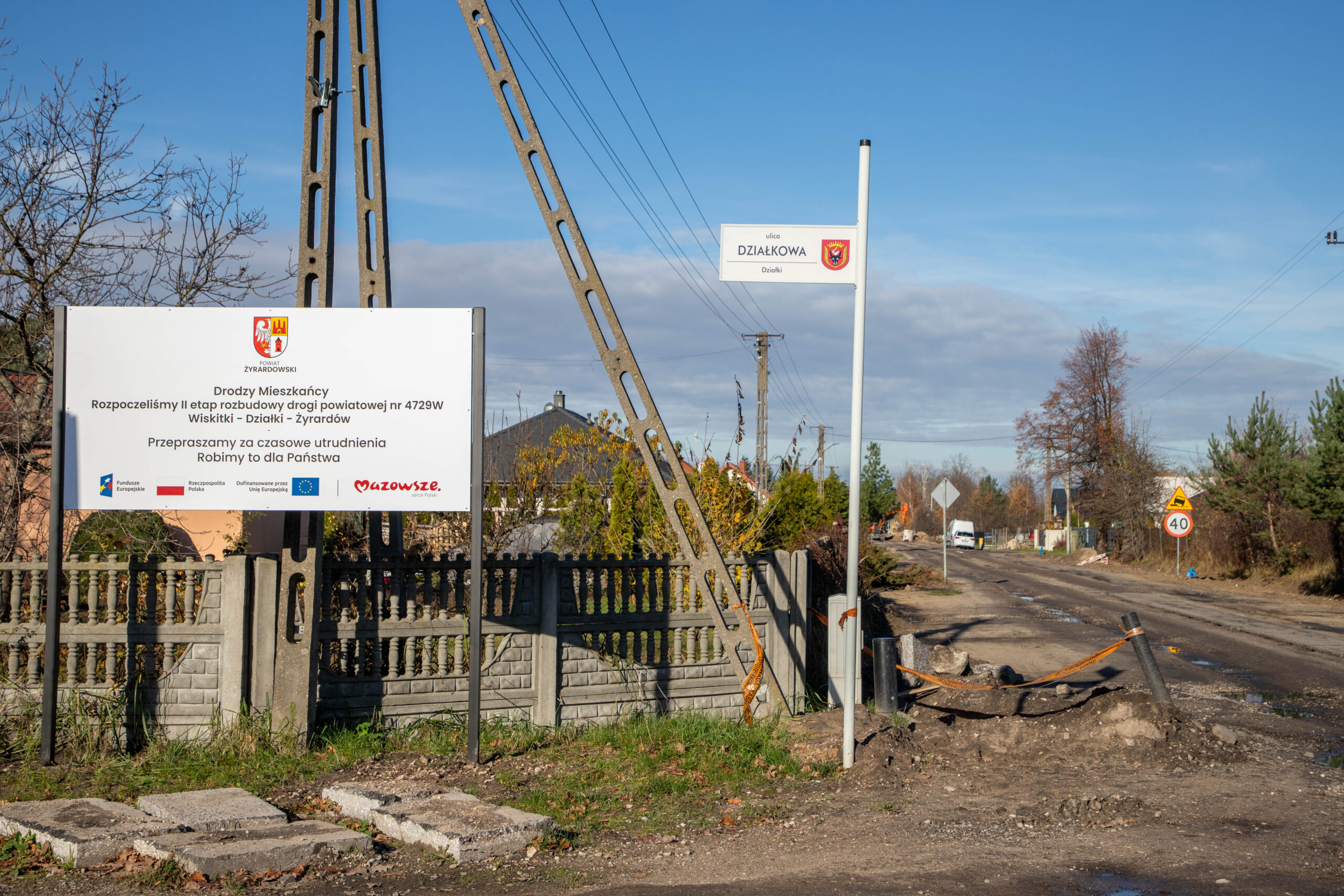 Rozbudowa drogi powiatowej nr 4729W Wiskitki - Działki - Żyrardów - Etap II