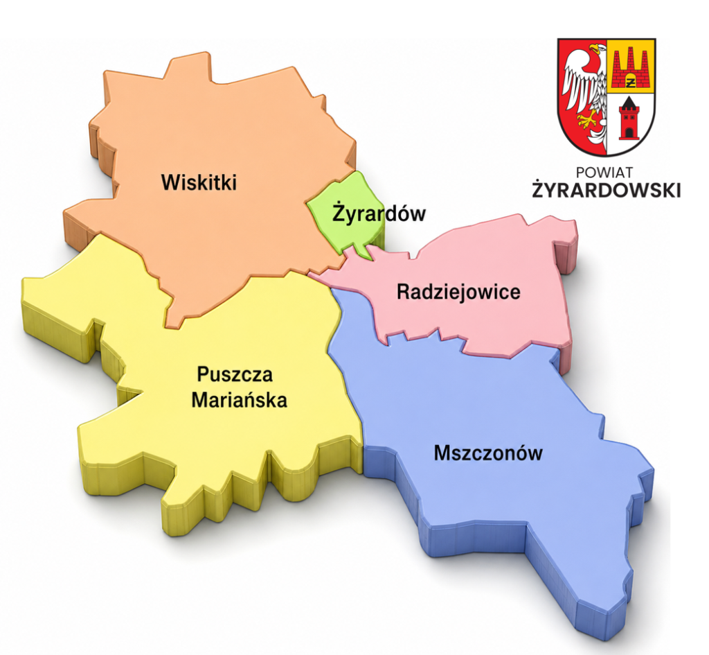 Położenie - Powiat Żyrardowski